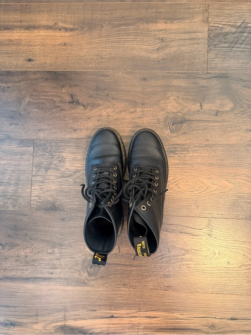 Dr. Martens Men’s Black Leather Lace-Up Boots